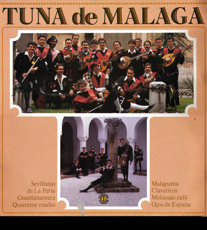 Portada histórica del disco de la Tuna de Derecho de Málaga
